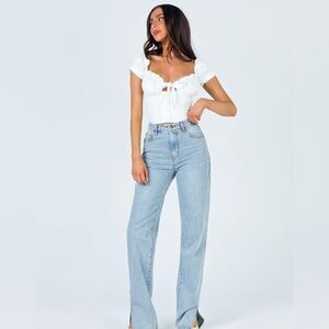 NWT Princess Polly Elouise Crop Top White